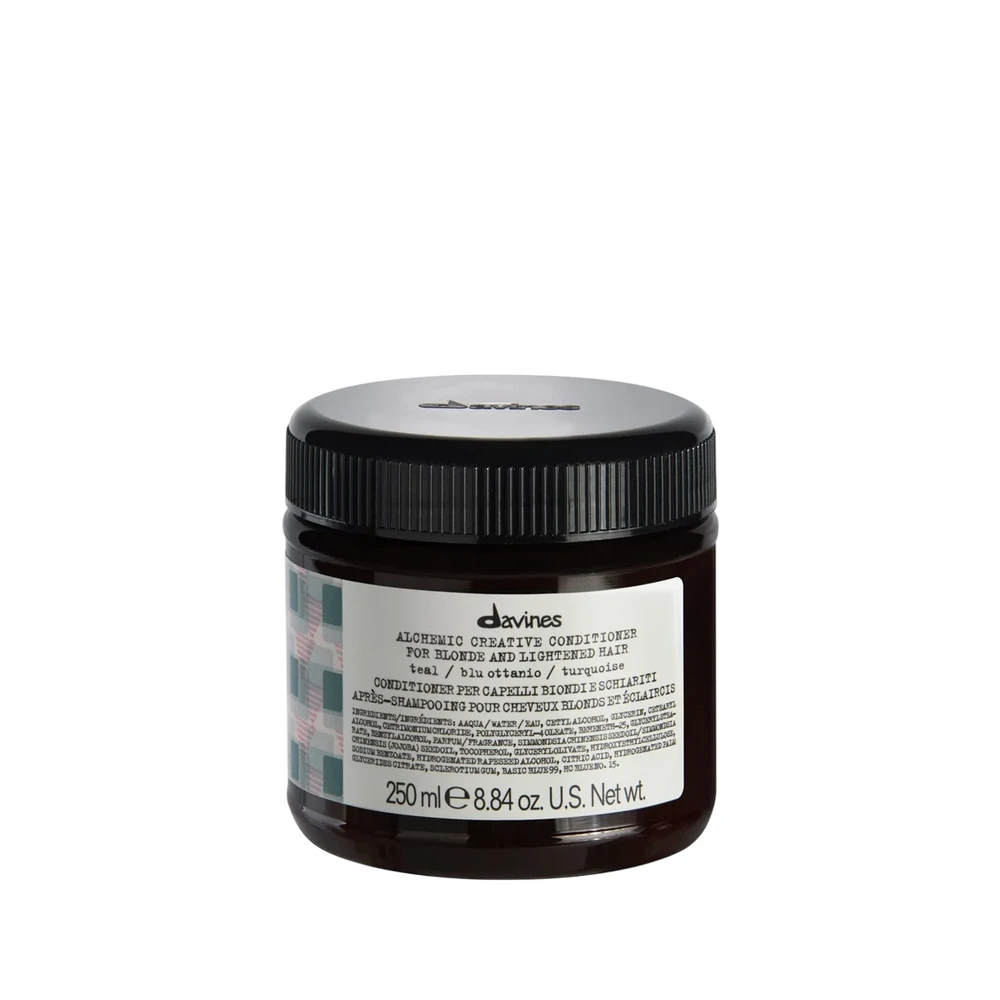 Davines Alchemic plaukų spalvos kondicionierius „Teal Mėlyna“ sustiprina spalvos ryškumą, 250 ml