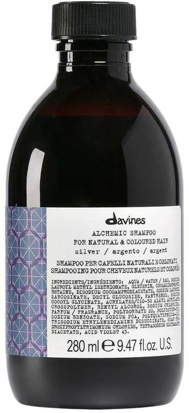 Davines ALCHEMIC Šampūnas Sidabrinis dažantis šampūnas šviesiems plaukams, 280 ml