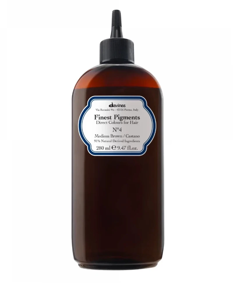 Davines Finest Gloss Natural Ingredients Hair Colouring Pigment N.4 Medium Brown, 280 ml