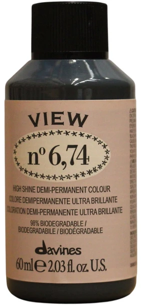 Davines View Demi-Permanent Hair Dye 6.74 , 60 ml