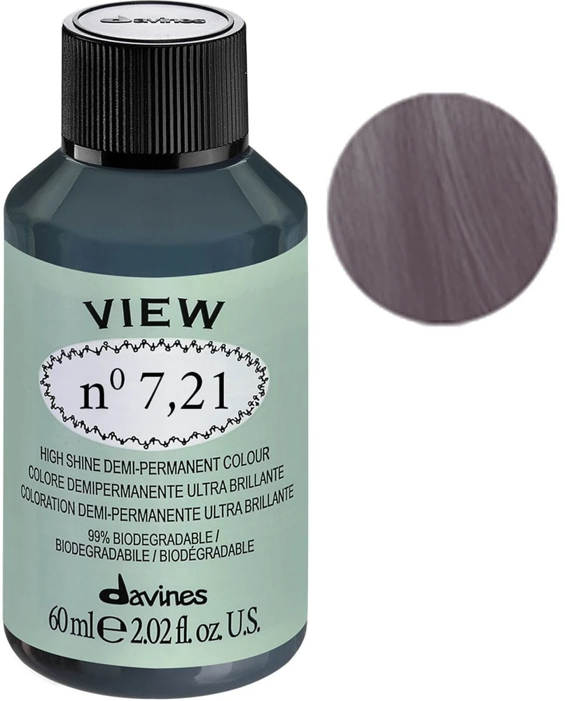 Davines View Demi-Permanent Hair Dye 7.21 Gloss, 60 ml