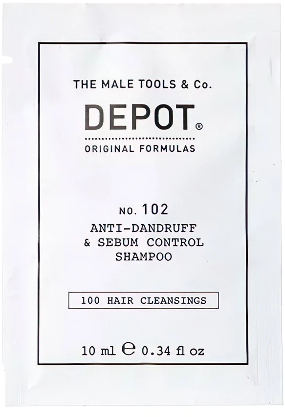 Depot 100 Hair Cleansing No. 102 Botanical Complex Hair Šampūnas Nuo pleiskanų & Sebum Control, 10 ml