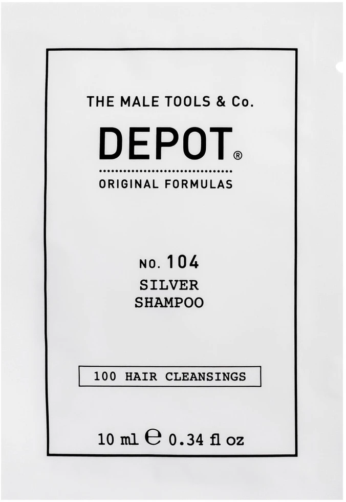 Depot, 100 Hair Cleansing No. 104, Botanical Complex, Hair Šampūnas, For Neutralisation Of Geltona Tones, 10 ml