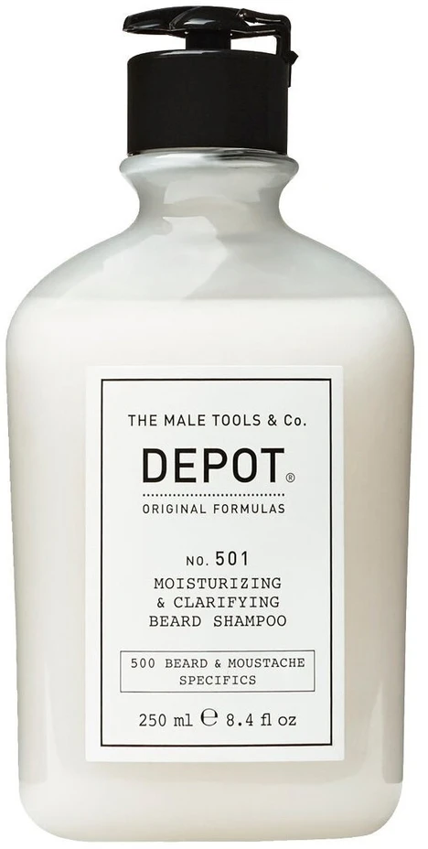 Drėkinantis ir gaivinantis barzdos šampūnas Depot No. 501, 250 ml