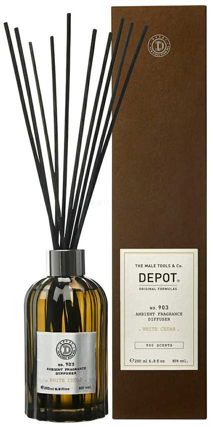 Namų kvapas su lazdelėmis Aroma Depot No. 903 White Cedar (citrusinių vaisių, medienos ir imbiero aromato), 200 ml