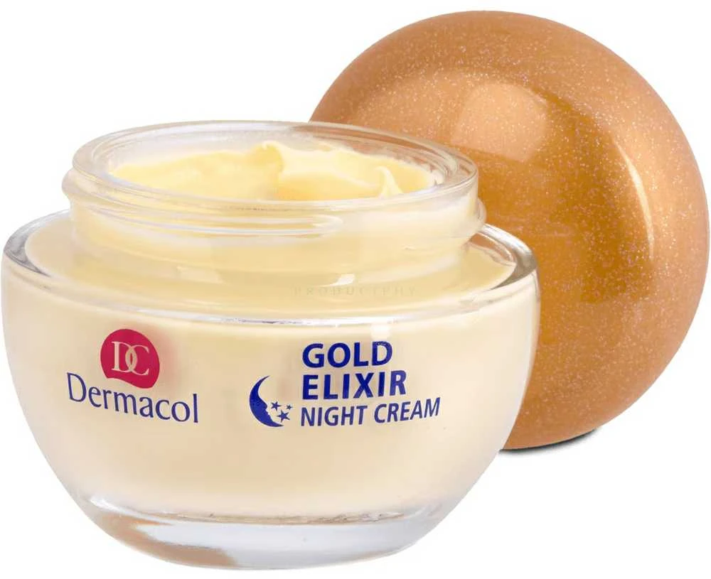 Dermacol Gold Eliksyras Night Skin Kreminis moterims, 50 ml