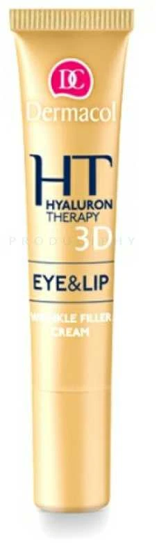 Dermacol 3D Hyaluron Therapy Eye&Lip Wrinkle Filler Kreminis Paakių kremas moterims, 15 ml