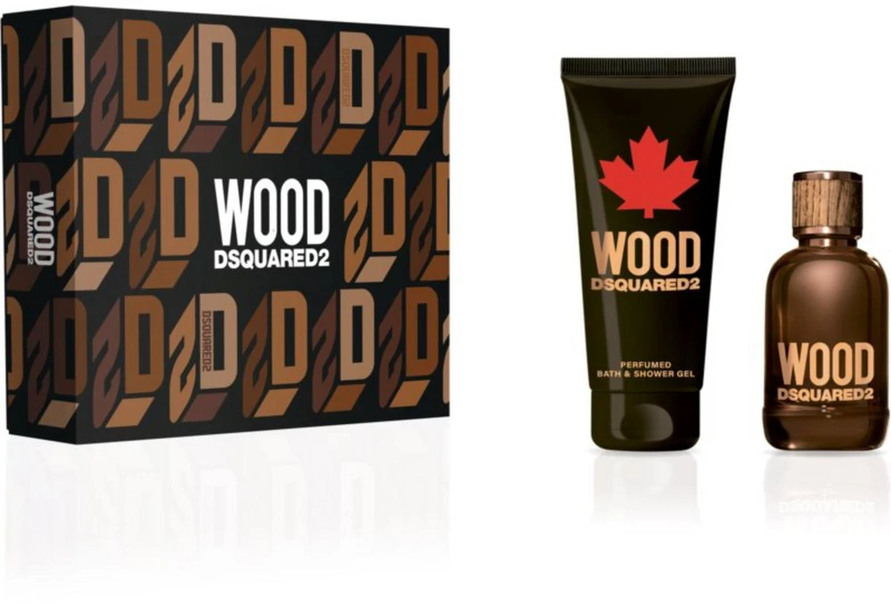 Dsquared2 Wood Rinkinys vyrams (kvepalai EDT, 100 ml + dušo želė, 150 ml)
