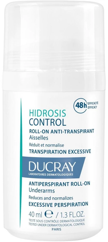 Ducray Hydrosis Control Roll-on Antiperspirant 48h rutulinis antiperspirantas, 40 ml
