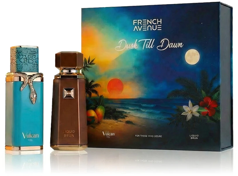 „French Avenue“ skystas kvapas „Dusk Till Dawn Brun & Vulcan Feu“ – rinkinys U, 100 ml