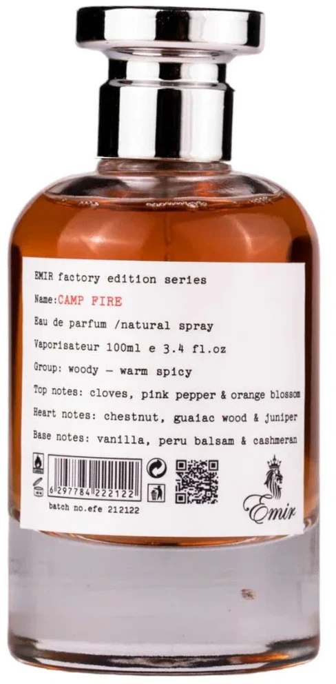 Emir Camp Fire Factory Edition EDP parfumuotas vanduo unisex, 100 ml