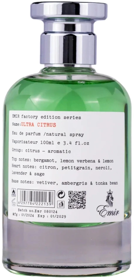 Emir Ultra Citrus Factory Edition EDP parfumuotas vanduo unisex, 100 ml