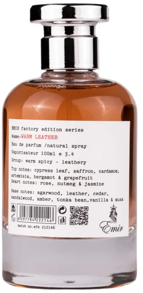 Emir Warm Leather Factory Edition EDP parfumuotas vanduo unisex, 100 ml