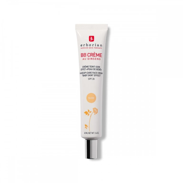Erborian BB veido kremas su ženšenio ekstraktu ir SPF 20, spalva: Nude, 15 ml