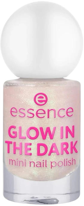Essence Glow In The Dark Glow In The Dark & Shimmery Nagų lakas 14 Šviesiai rožinė su auksiniu švytėjimu, 5 ml
