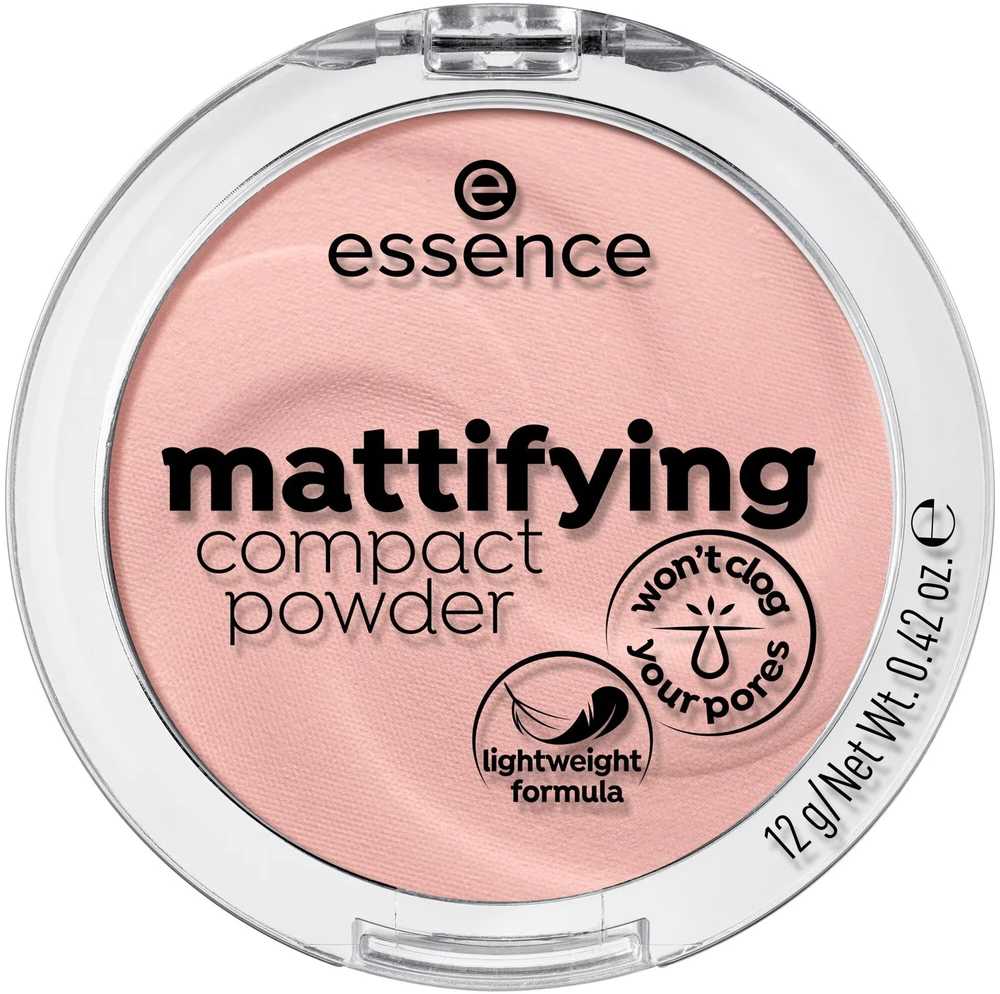 "Essence Cosmetics" kompaktinė pudra "Matificantes 10-Light rusvai gelsvas" 12g