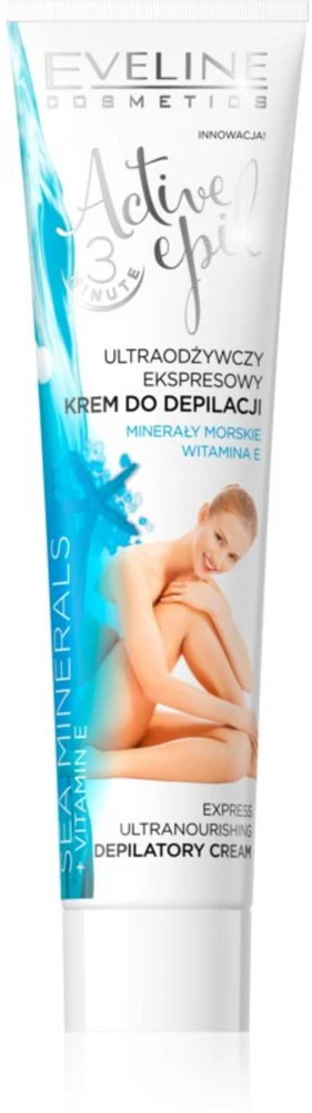 „Eveline Cosmetics Active Epil“ plaukų šalinimo kremas kojoms ir rankoms, 125 ml