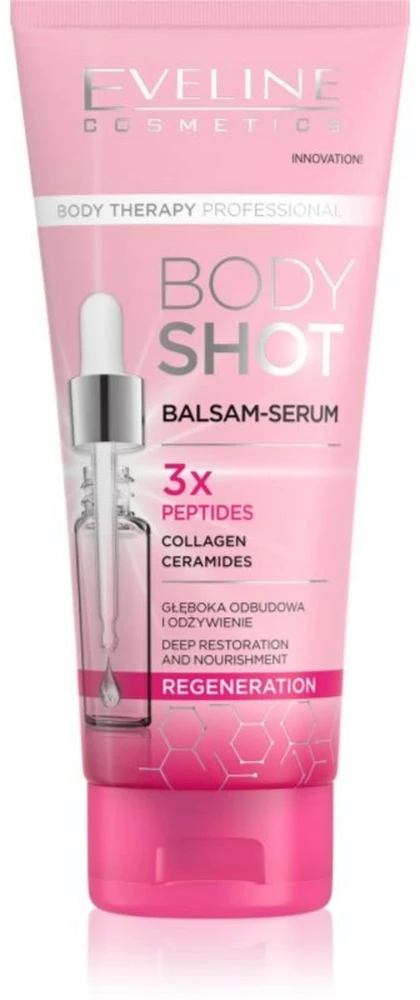„Eveline Cosmetics Body Therapy Professional“ peptidų ir kolageno su keramidais regeneruojamasis rytinis balzamas, 200 ml