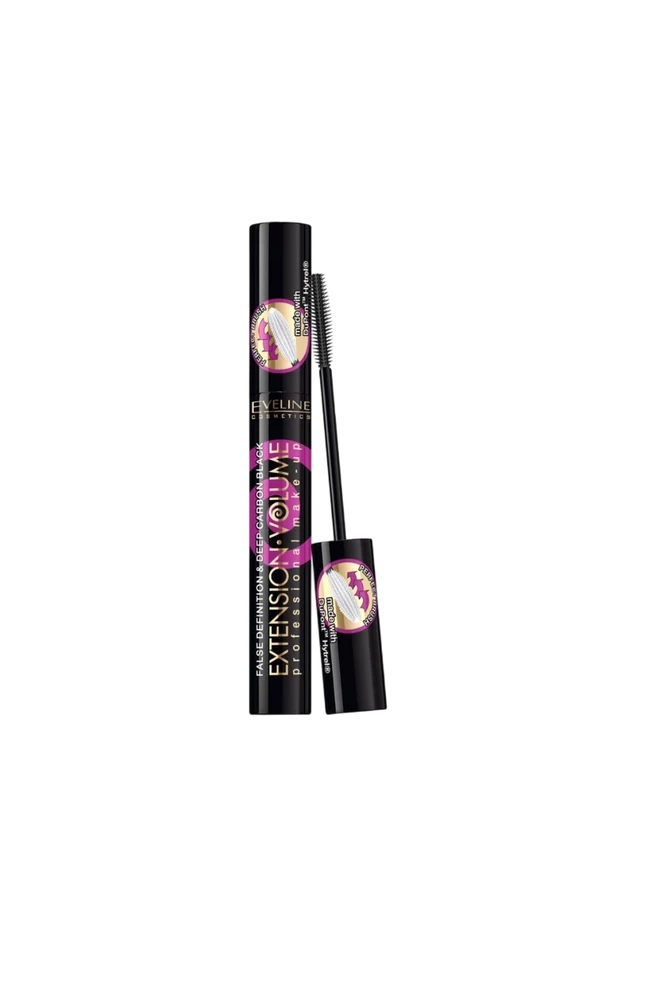 Eveline Cosmetics Eveline Extension 4D Extreme Volume Blakstienų tušas Juodas, 10 ml