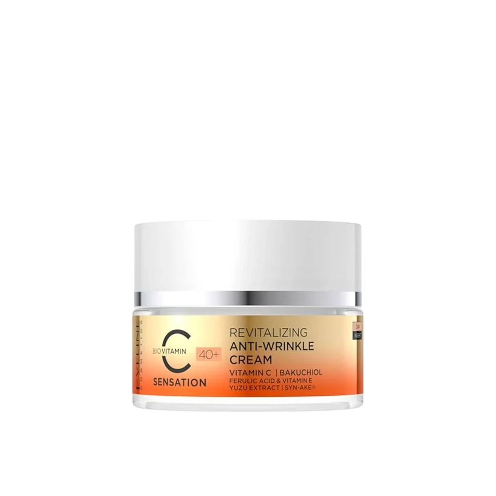 „Eveline Cosmetics Sensation“ dieninis ir naktinis veido kremas nuo senėjimo, 50 ml