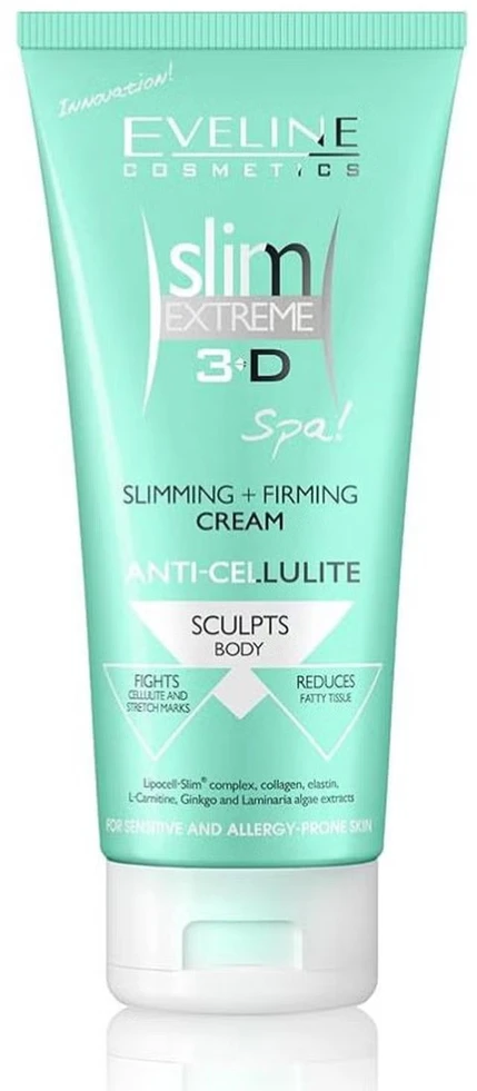 Eveline Cosmetics Slim Extreme 3D nuo celiulito ir liekninamasis kūno kremas kojoms, sėdmenims, klubams, pilvui ir rankoms. Tepti kasdien, 250 ml