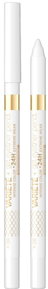Eveline Cosmetics Variete Gel Akių apvadas Pieštukas 08 Baltas