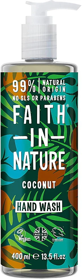 Faith In Nature Coconut 99% Natural Ingredients Cleansing Liquid Soap For Hands, 400 ml
