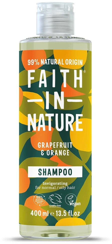 FAITH IN NATURE šampūnas Grapefruit Oranžinis, 400ml