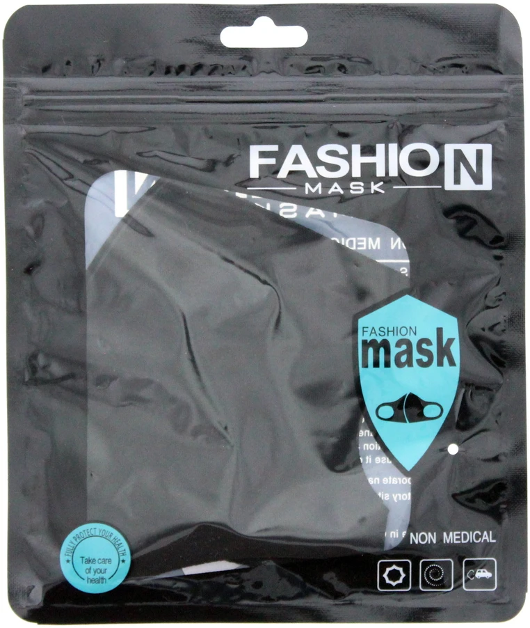 Fashion Textile Mask Juodas Reusable For Women