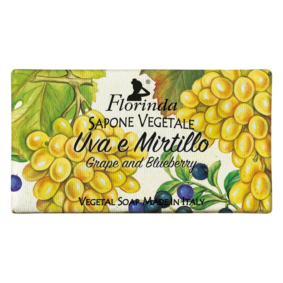 La Dispensa Florinda muilas augalinis, rankų darbo, parfumuotas, Vynuogių ir Mėlynių aromato, 100 g