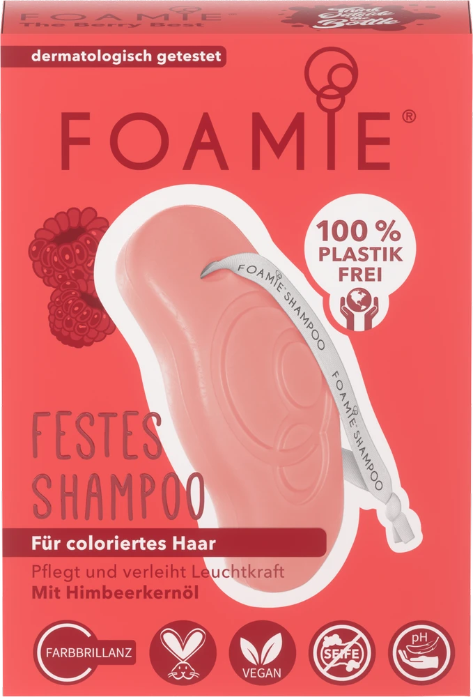 Foamie The Berry Best Hair Šampūnas Bar For Spalvą išsaugantis, 80 g