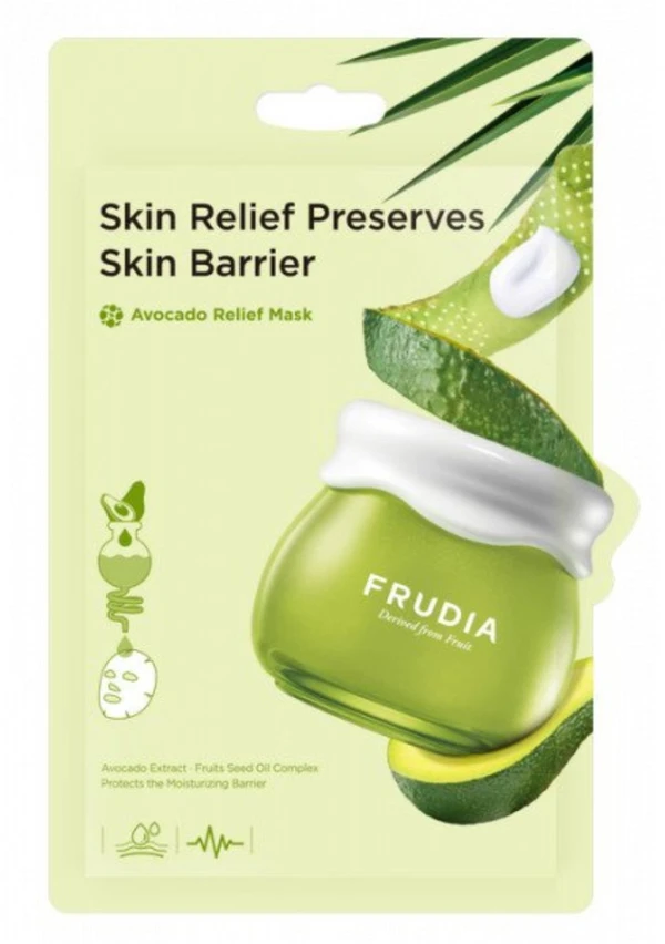 Frudia Avocado Relief kreminė lakštinė kaukė su avokadais (1 vnt.)-20ml