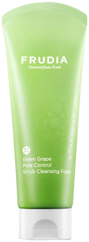 Frudia Žalias Grape Pore Control Scrub Cleansing Foam Sebumą reguliuojantis šveitiklis-putos su vynuogėmis-145ml