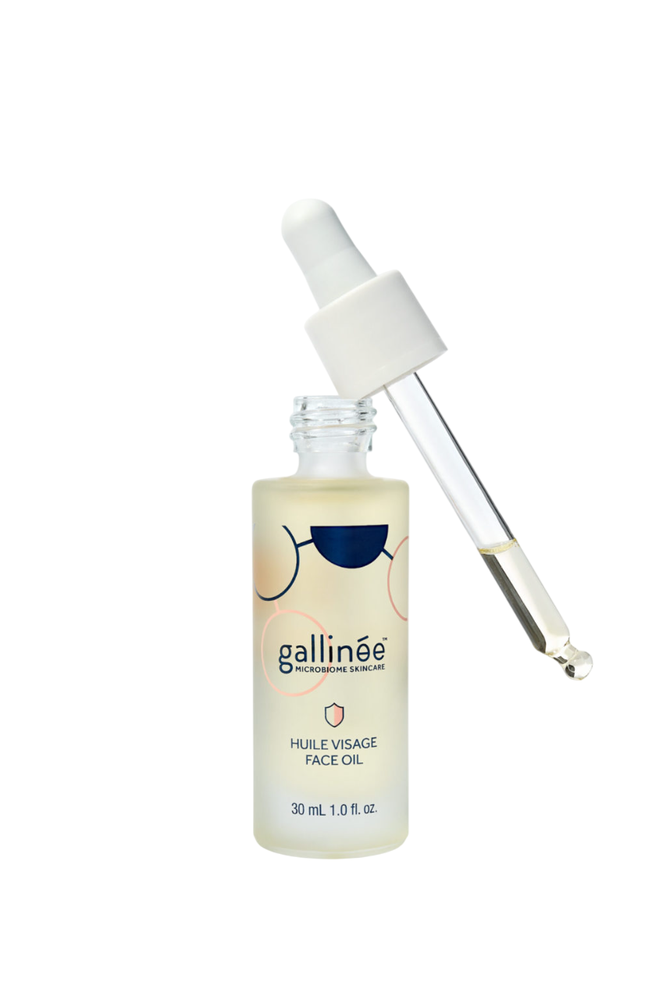 „Gallinee Microbiome Skincare“ prebiotikų ir postbiotikų maitinamasis aliejus veidui, 30 ml