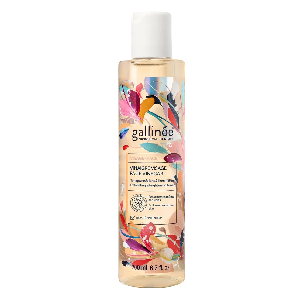„Gallinee Microbiome Skincare“ acto tonizuojamasis / raminamasis ir skaistinantis tonikas veido losjonui, 200 ml
