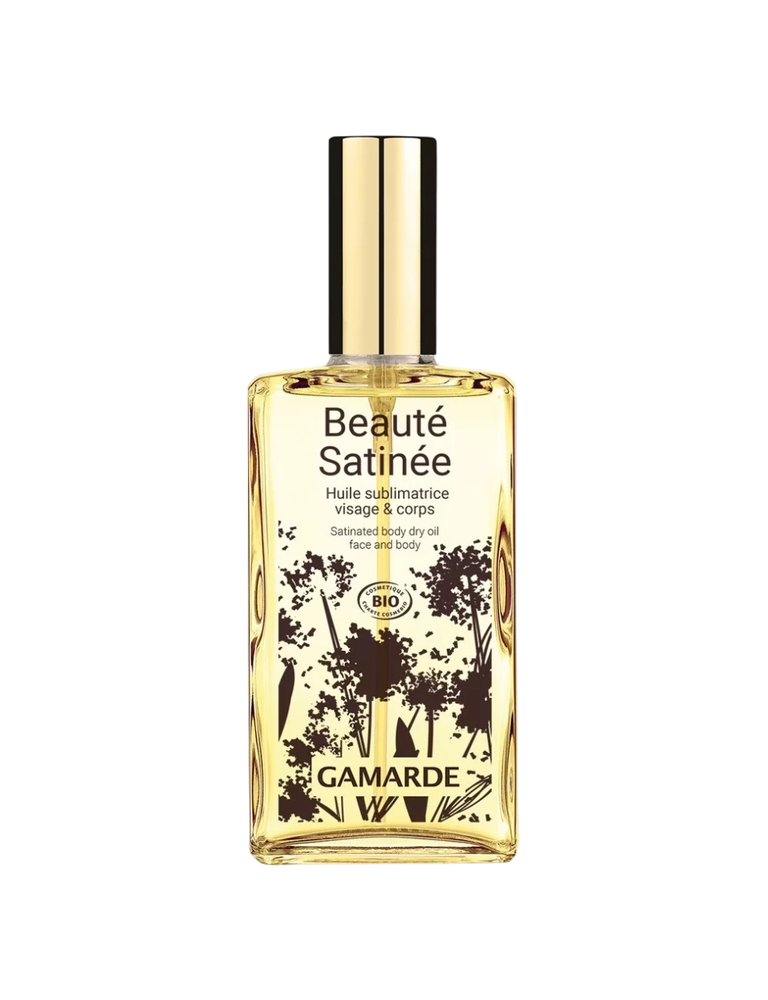 „Gamarde Beauty Satinee Bio Dry Oil Hydrates“ sausas kūno aliejus su drėkinamuoju kvapu, 100 ml