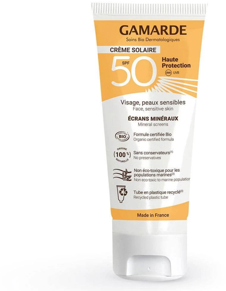 Gamarde Bio Apsauga nuo saulės Sunscreen Kreminis For Face SPF 50, 40 ml