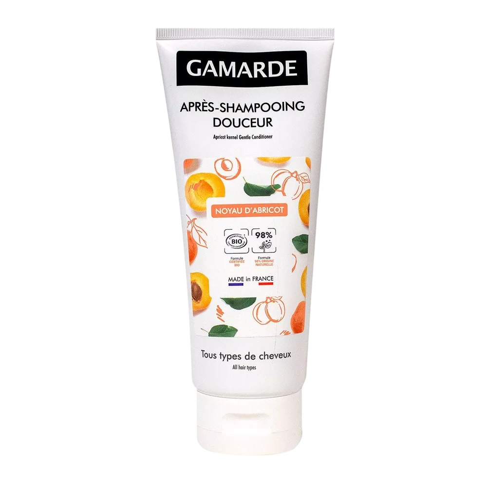 Gamarde abrikosų kauliukų plaukų balzamas, suteikiantis blizgesio, 200 ml