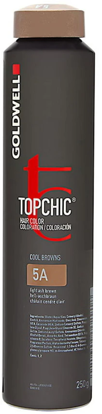 Goldwell TopChic Permanent Hair Dye 5A Šviesiai pelenų ruda, 250 ml