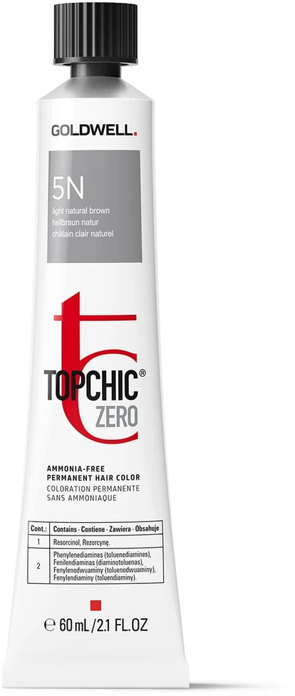 Goldwell TopChic Zero permanentiniai plaukų dažai 5N Šviesiai natūraliai ruda, 60 ml