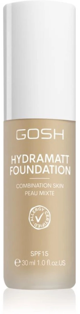 „Gosh Hydramatt Matte“ skystas makiažo pagrindas „004N Light Neutral SPF 15“, 30 ml