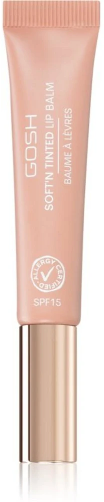Gosh, Soft'n Tinted, Lūpų balzamas, 002, Nougat, SPF 15, 8 ml