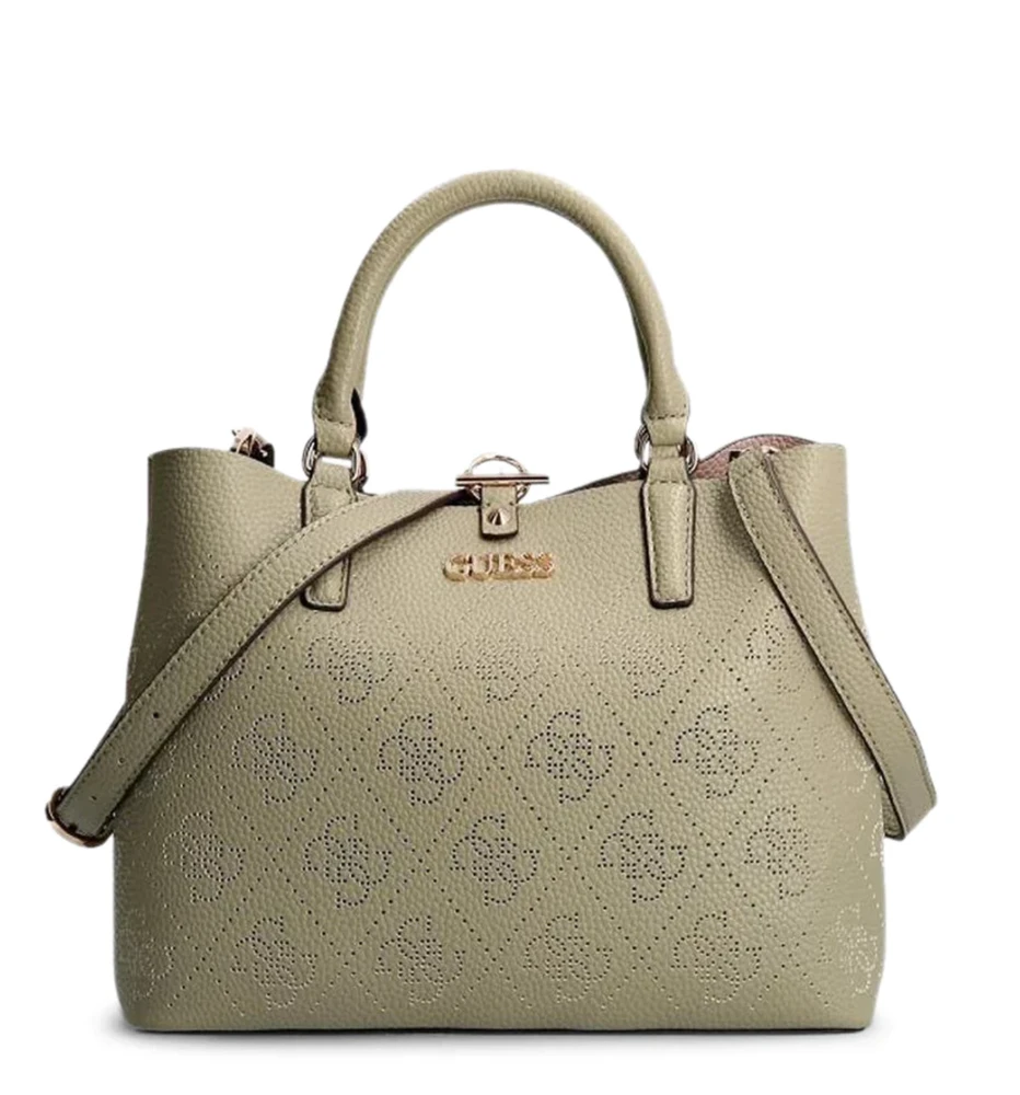Guess, Amara, poliuretano tekstilinė rankinė, 4G logotipas, Žalias, HWSG8493060, 29 x 22 x 14 cm