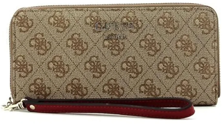 Guess, Amara, Tekstilinė Piniginė, 4G Logotipas, SWSG6995460, Juodas, Moterims