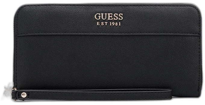 Guess, Katey, Tekstilinė Piniginė, SLG Didelis Užtrauktukas, Juodas, Moterims