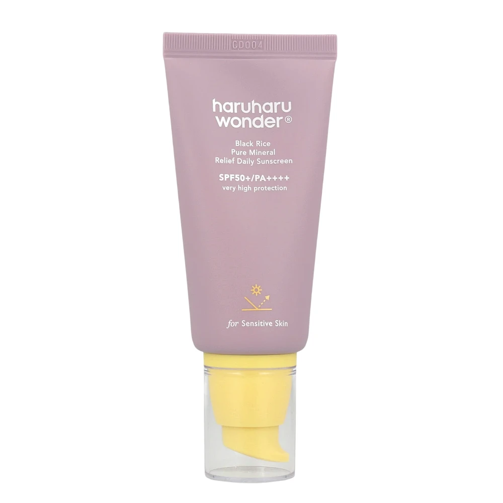 Haruharu Wonder Black Rice Pure Mineral Sunscreen SPF 50+, veido kremas nuo saulės, 50 ml
