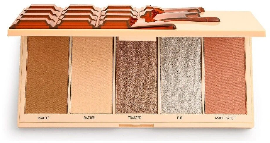 Makeup Revolution I Heart Revolution šokoladinės veido paletės vafliai, 18 g