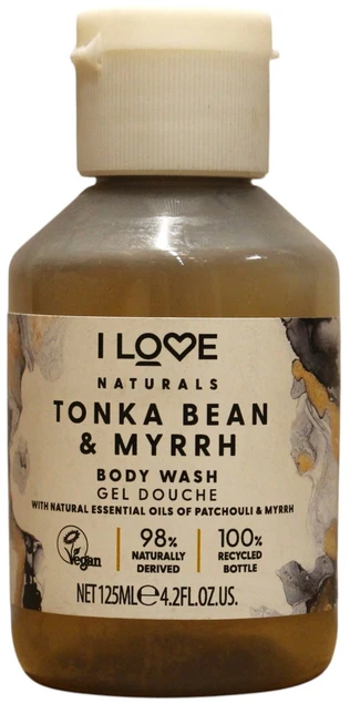 I Love Naturals Collection Vegan Tonka Bean & Myrrh Hydrating Dušo želė For All Skin Types, 125 ml