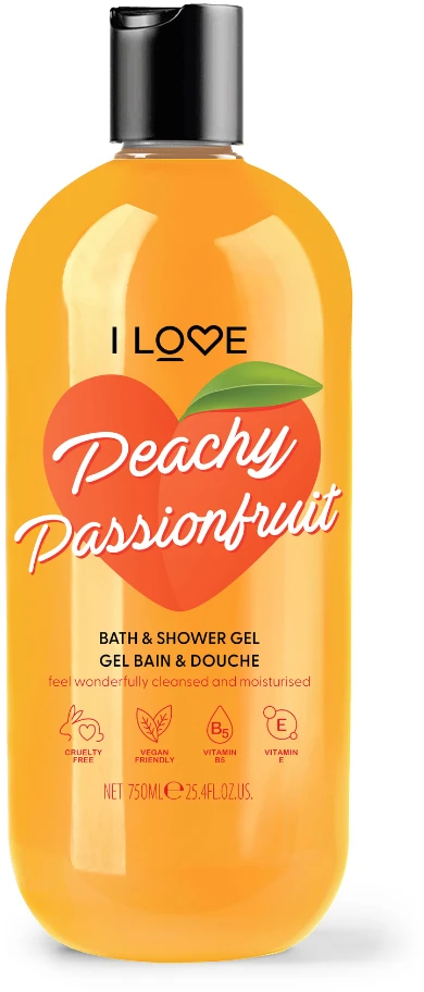 I Love Peachy Passionfruit Hydrating Dušo želė For All Skin Types, 750 ml