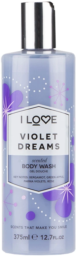 I Love Signature Collection Vegan Cleansing Violet Dreams Kūno prausiklis, 360 ml